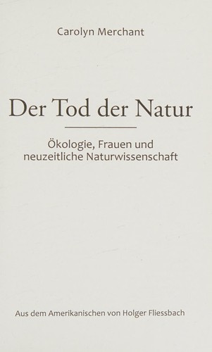 Copertina di The death of nature: women, ecology, and the scientific revolution