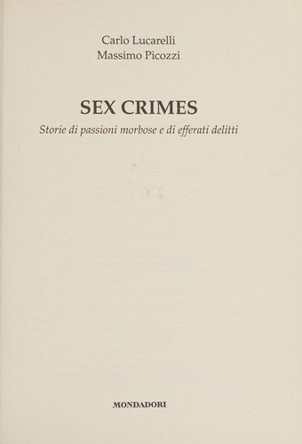 Copertina di Sex crimes