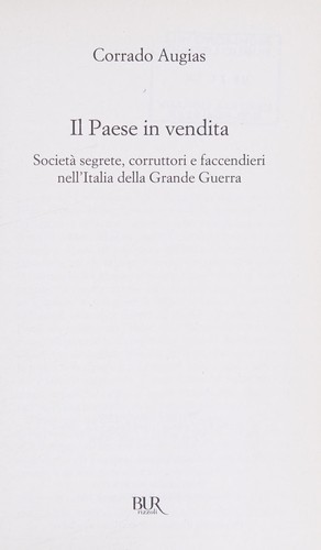 Copertina di Il paese in vendita
