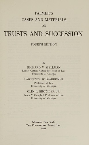 Copertina di Cases and materials on trusts and succession