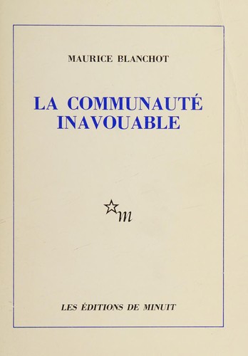 Copertina di La Communaute Inavouable