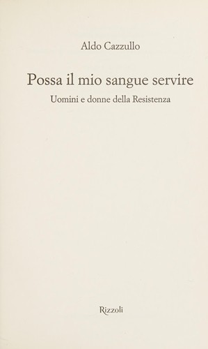 Copertina di Possa il mio sangue servire