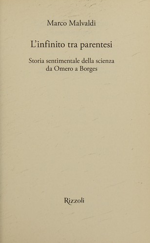 Copertina di L'infinito tra parentesi. Storia sentimentale della scienza da Omero a Borges
