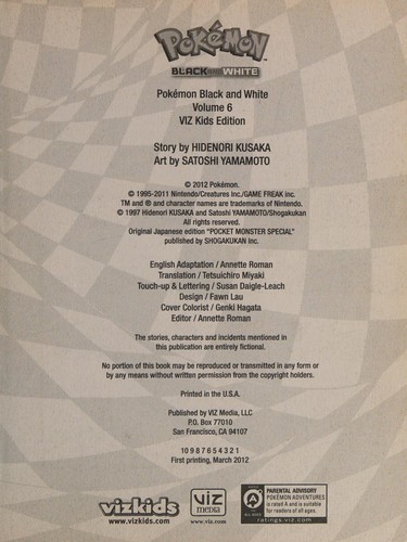 Copertina di Pokémon Black and White, Vol. 6