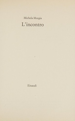 Copertina di L'incontro