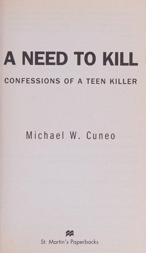 Copertina di A need to kill