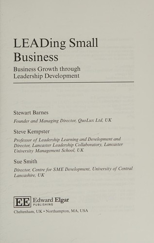 Copertina di Leading Small Business