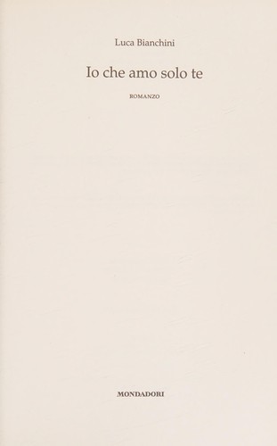 Copertina di Io che amo solo te