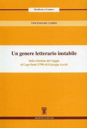 Copertina di Un genere letterario instabile