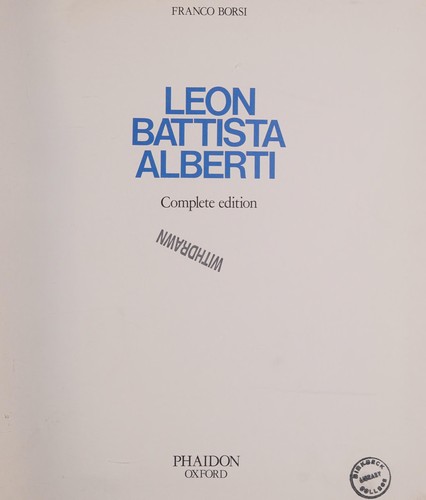 Copertina di Leon Battista Alberti