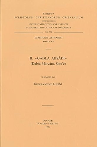 Copertina di Il "Gadla Absādi" (Dabra Māryām, Sarā'ē)