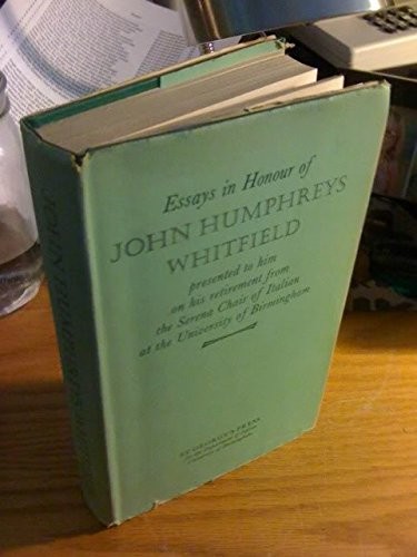 Copertina di Essays in honour of John Humphreys Whitfield