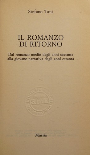 Copertina di Il romanzo di ritorno
