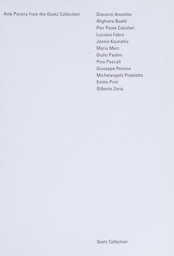 Copertina di Arte povera from the Goetz Collection
