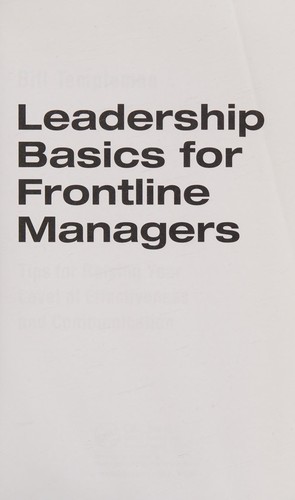 Copertina di Leadership basics for frontline managers