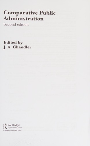 Copertina di Comparative public administration
