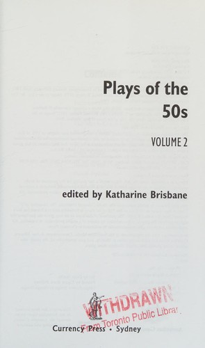 Copertina di Plays of the 50s