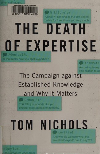 Copertina di The death of expertise