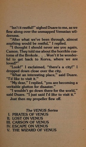 Copertina di Escape on Venus (Carson Napier Adventures #4) (Ace SF Classic, 21561)