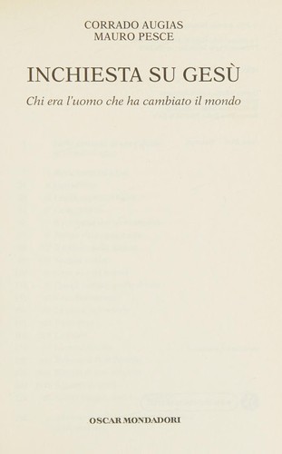 Copertina di Inchiesta su Gesù. Chi era l'uomo che ha cambiato il mondo