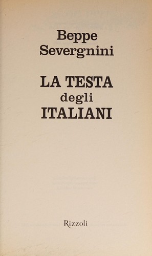 Copertina di La testa degli italiani