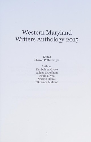 Copertina di Western Maryland Anthology 2015