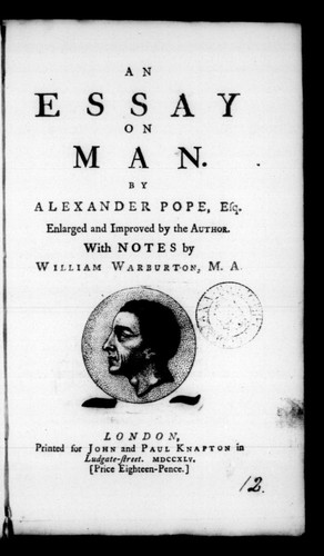 Copertina di An essay on man