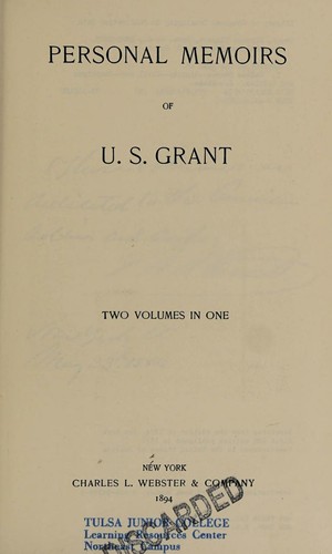 Copertina di Personal Memoirs of U. S. Grant (2 volumes in 1)