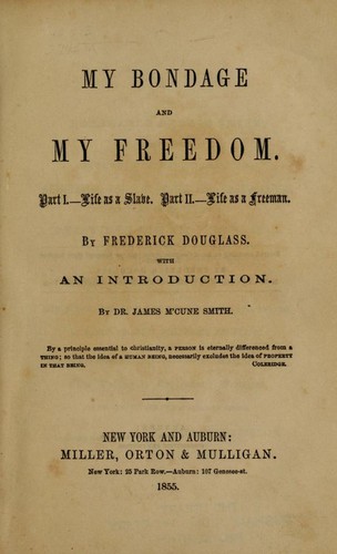 Copertina di My bondage and my freedom