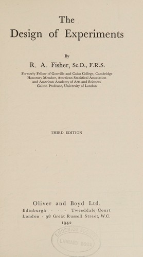 Copertina di The design of experiments