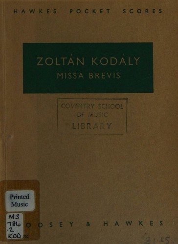 Copertina di Missa Brevis - Vocal Score