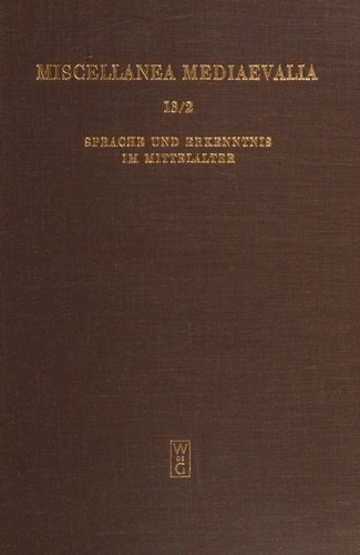Copertina di Sprache und Erkenntnis im Mittelalter