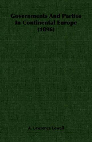 Copertina di Government and parties in continental Europe
