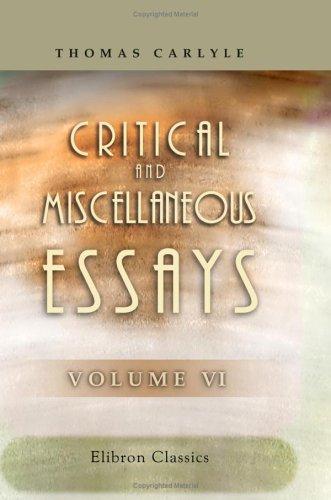 Copertina di Critical and Miscellaneous Essays