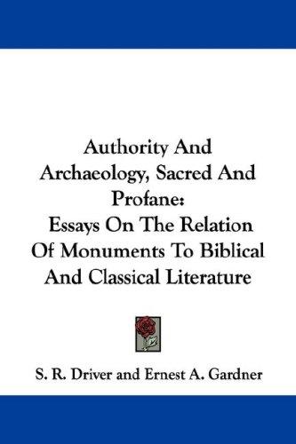 Copertina di Authority And Archaeology, Sacred And Profane