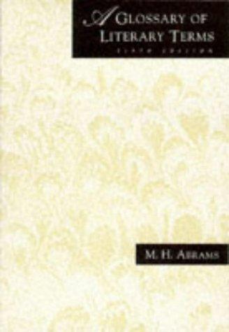 Copertina di A glossary of literary terms