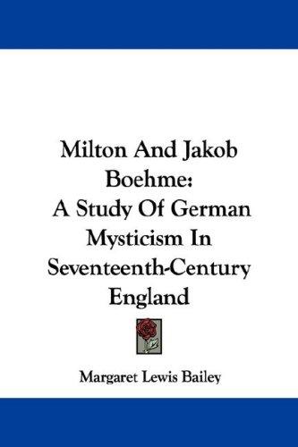 Copertina di Milton and Jakob Boehme