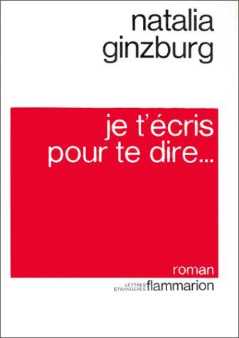 Copertina di Je t'écris pour te dire--