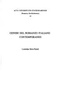 Copertina di Generi del romanzo italiano contemporaneo