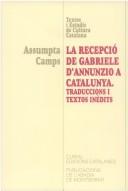 Copertina di La recepció de Gabriele d'Annunzio a Catalunya