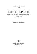 Copertina di Lettere e poesie a Bianca e Francesco Messina 1923-1925