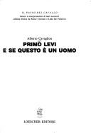 Copertina di Primo Levi e Se questo è un uomo