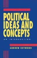 Copertina di Political ideas and concepts