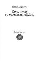 Copertina di Eros, morte ed esperienza religiosa