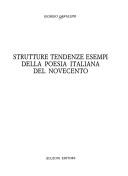 Copertina di Strutture, tendenze, esempi della poesia italiana del Novecento