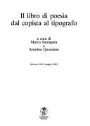 Copertina di Il libro di poesia dal copista al tipografo