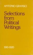 Copertina di Selections from political writings (1910-1920)