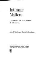 Copertina di Intimate matters