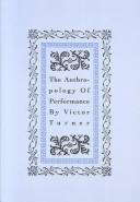 Copertina di The anthropology of performance