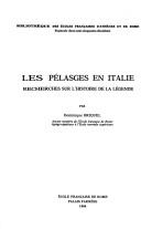 Copertina di Les Pélasges en Italie